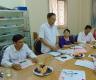 Ông Hoàng Văn Liên (đứng) phát biểu tại buổi làm việc.