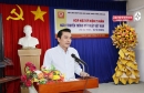 Chủ tịch Hội LHVHNT tỉnh Long An - Nguyễn Tấn Quốc phát biểu tại họp mặt.