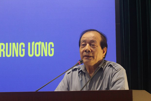 Nhà thơ Hữu Thỉnh, Chủ tịch Hội Nhà văn Việt Nam. (Ảnh: Minh Anh/Vietnam+)